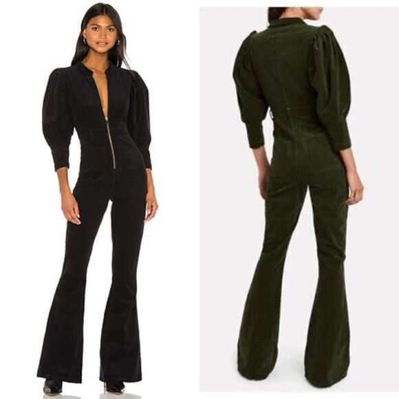 WeWoreWhat 70s Jumpsuit in Black S $250 - Picture 1 of 8